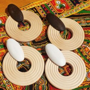 Wooden Earrings $10 or buy 2 for $15